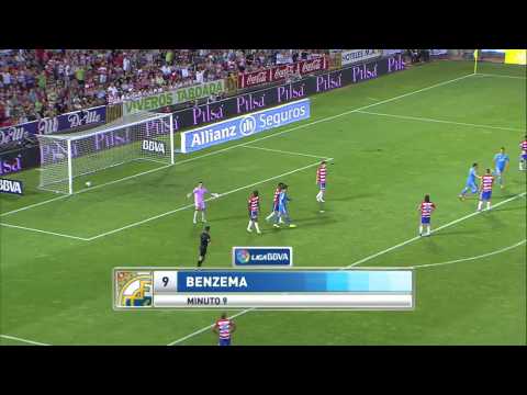 Gol de Benzema - Granada 0 Real Madrid 1 - 2ª Jornada Liga 2013-2014