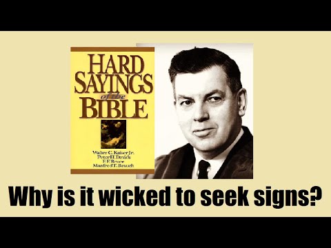 "This generation is an evil generation; it seeks a SIGN, but no sign shall be given it ..."