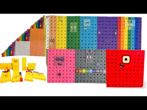 Making Numberblocks 1-100  and building 100 different colors with Unofficial sticker