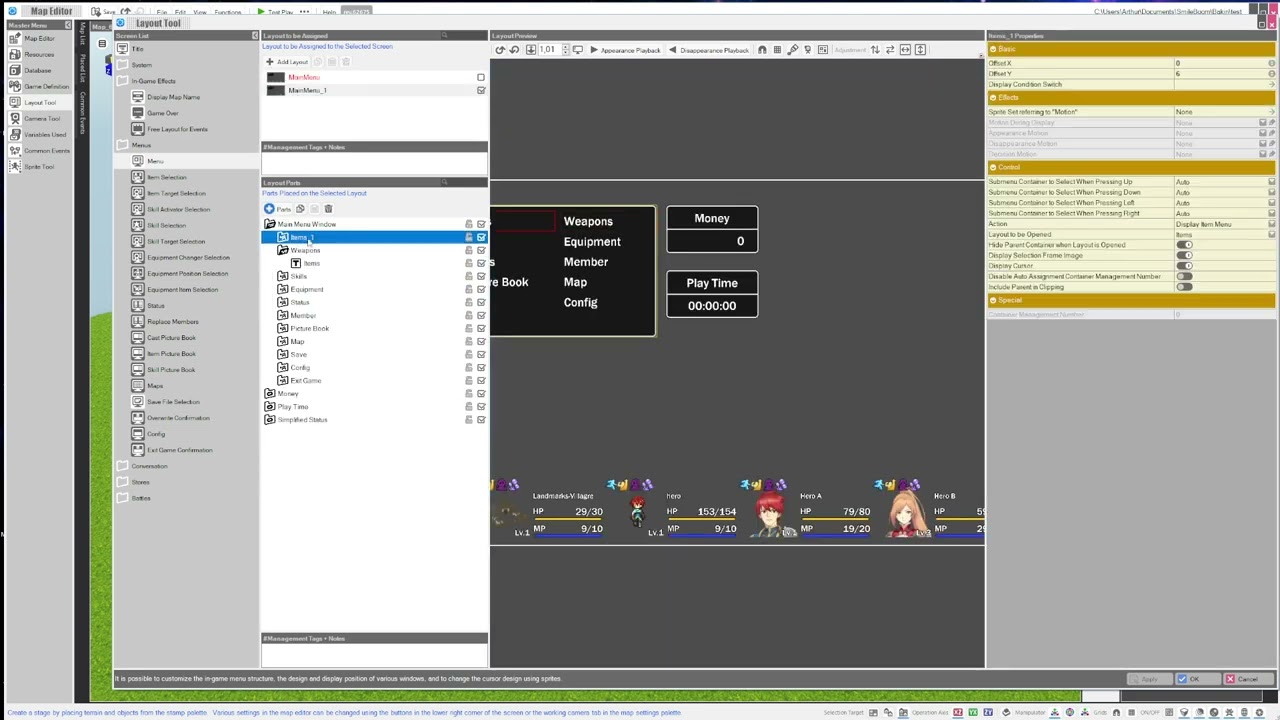 RPG Developer Bakin Tutorial: Item Categories