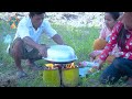 Roasted Chicken with Pork Belly Using 3 Jack Fruit Stove in Village - Cooking Food in My Country