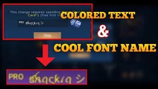 HOW TO MAKE COLORED LETTER AND MAKE COOL NICKNAME IN MOBILE LEGENDS