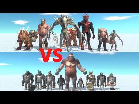 INFERNALS Team VS MUTANT PRIMATES Team - Animal Revolt Battle Simulator