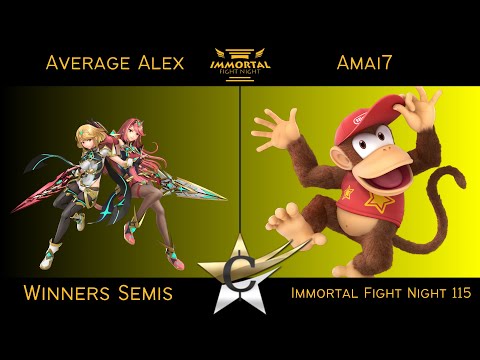 Immortal Fight Night 115 Winners Semis - Average Alex (Pyra) vs Amai7 (Diddy Kong) Smash Ultimate -