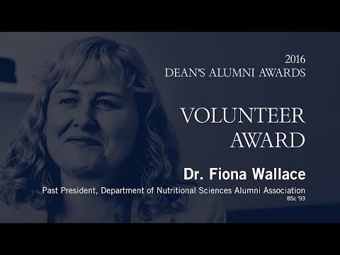 2016 Dean's Alumni Awards - Fiona Wallace, Volunteer Award
