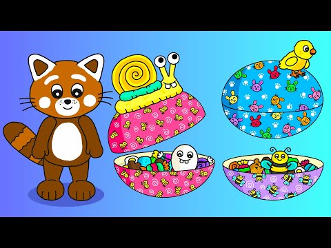 Pukkins påsk - Pukkins och hans vänner öppnar påskägg - Lek med oss