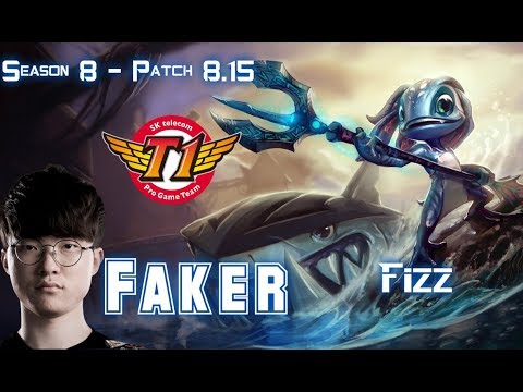 SKT T1 Faker FIZZ vs LEBLANC Mid - Patch 8.15 KR Ranked