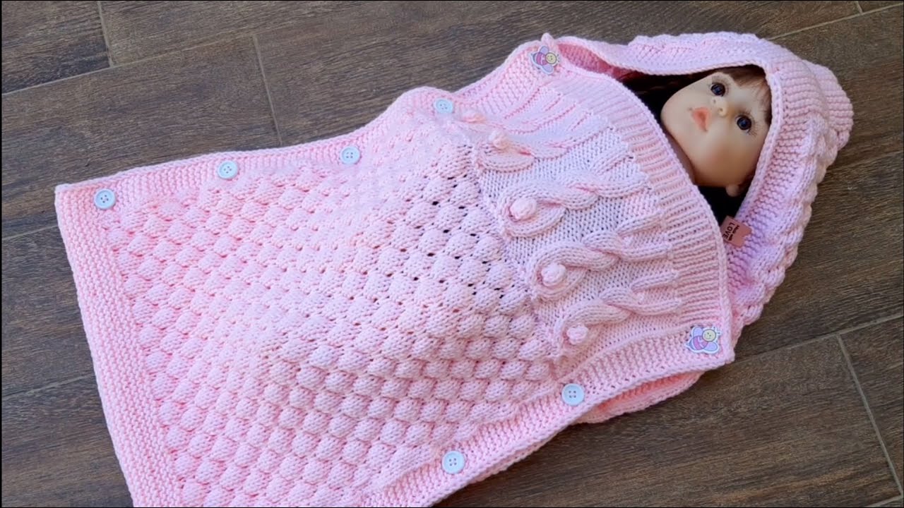 Sacco nanna a maglia / Knitted sleeping bag / Saco para bebe a dos agujas