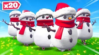 Creating The Biggest Snowman Horde In Fortnite!