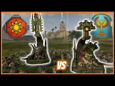 Double Slann Death Blob! | Tomb Kings vs Lizardmen Multiplayer Battle - Total War: Warhammer 2