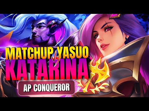 HOW TO PLAY AGAINST YASUO WITH KATARINA AP CONQUEROR - Soloq GM Katarina vs Yasuo
