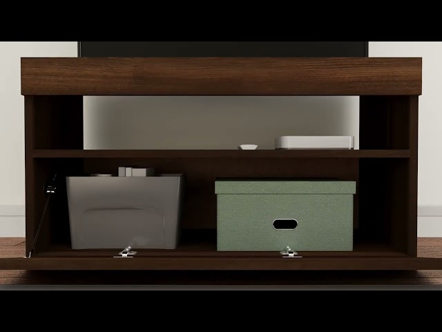 Video Teaser für 815127 vidaXL TV Cabinet with LED Lights Brown Oak 75x35x40 cm