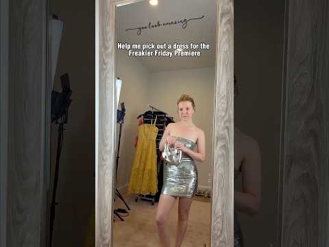 Picking out a dress for the Freakier Friday premiere #freakierfriday ​⁠#disney