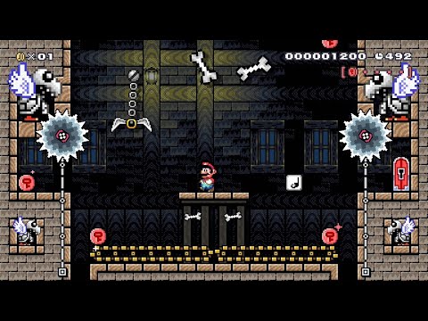 Super Mario Maker 2 - カロンの館/Dry Bones Mansion by ☆レインボー★ - No Commentary