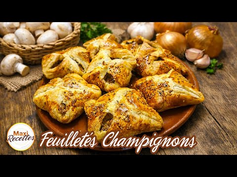 Feuilletés aux Champignons et Oignons Recette Facile et Rapide