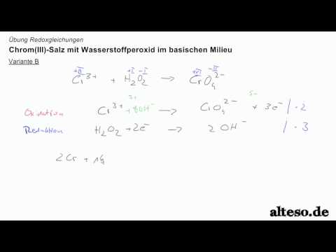 Übung Redoxreaktionen - [Variante B] Chrom(III)-Salz mit Wasserstoffperoxid im basischen Milieu