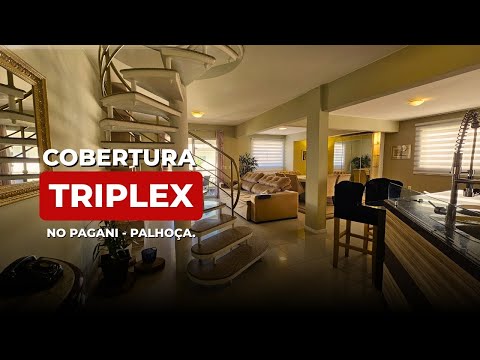 Vídeo - Cobertura Triplex à venda, Pagani, Palhoça, SC - Cobertura em Palhoça - à venda - Madri Imóveis ltda