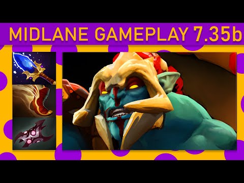 🌟Alone  Huskar 25+ Kills! Mid Gameplay 7.35b - Dota 2 Top MMR