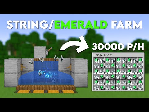 Minecraft Easy Automatic String + Emerald Farm 1.21+
