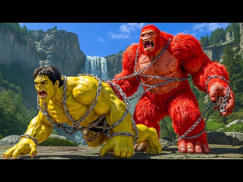 YEALLOW HULK VS RED KING KONG EPIC BATTLE! : The confrontation begins on a military cargo plane !