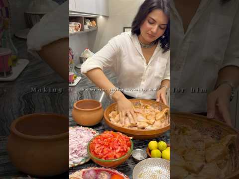 Making spicy chicken biryani for him 😋