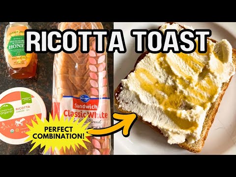 Ricotta Toast in 3 Mins 🍞 Creamy Sweet & Savory Italian-Inspired Breakfast That Will Make You Drool!