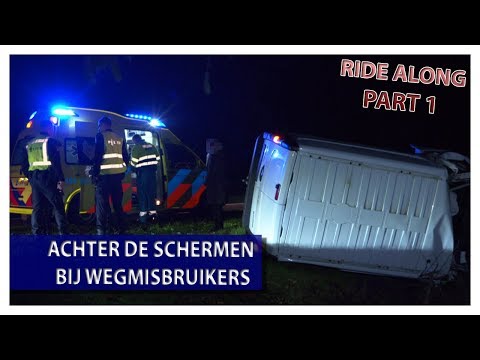 Auto tegen een boom - Achter de schermen bij Wegmisbruikers - Politievlogger Jan-Willem & Niels