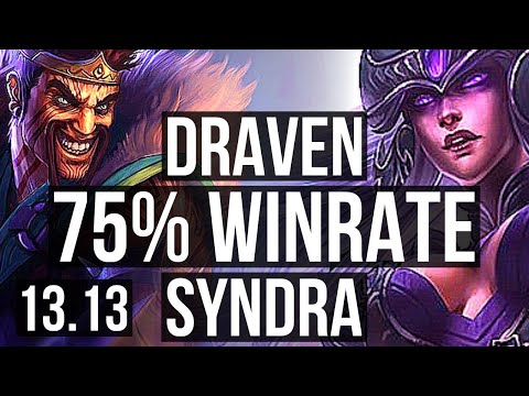 DRAVEN vs SYNDRA (MID) | 75% winrate, 5/0/1 | EUW Master | 13.13