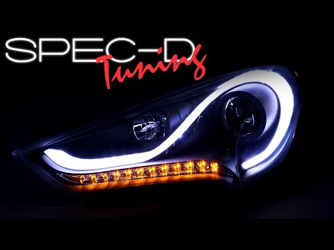 SPECDTUNING DEMO VIDEO: 2011-2014 HYUNDAI VELOSTER SEQUENTIAL PROJECTOR HEADLIGHTS