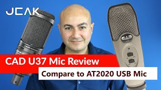 Video thumbnail for CAD Audio U37 USB Studio Condenser Recording Microphone review against AT2020 USB Mic by jeak.com