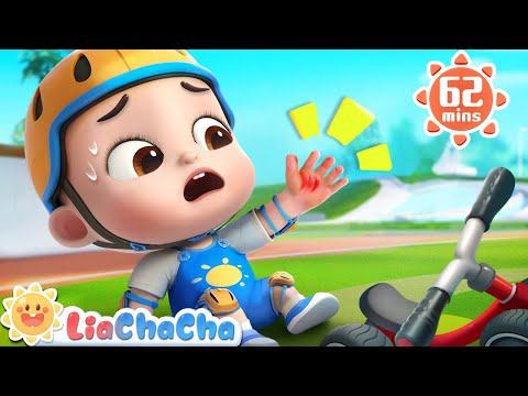 Learn to Ride a Bike 🚲 | Safety Tips Song | Song Compilation + LiaChaCha Nursery Rhymes & Baby Songs