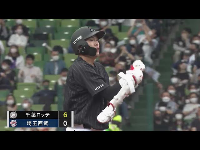 【3回表】マリーンズ・安田尚憲 2打席連続となるタイムリーヒット!! 2022年5月4日 埼玉西武ライオンズ 対 千葉ロッテマリーンズ