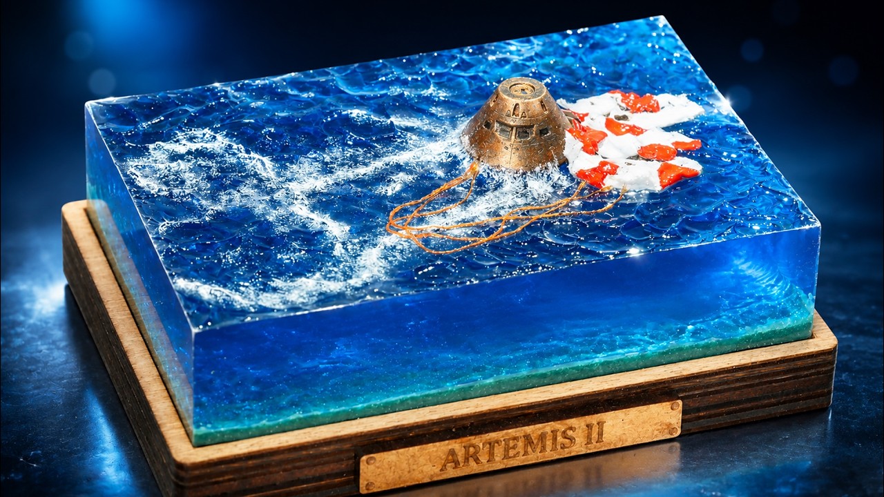 I Made the Artemis II Orion Splashdown in Epoxy Resin | NASA Space Diorama