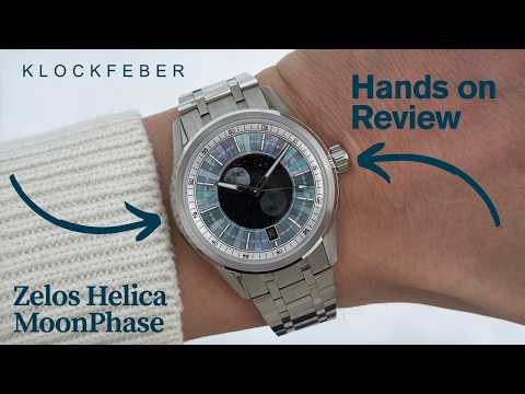 Zelos Helica Moonphase Review – Manual Sellita, Industrial Design & MOP Mosaic Dial