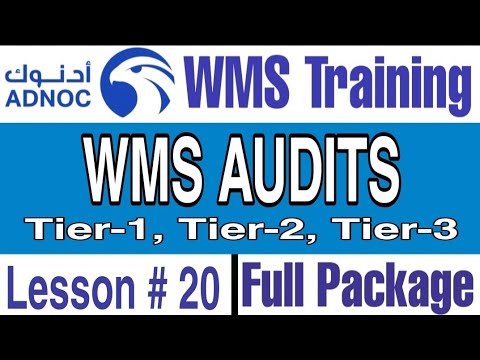 WMS Audits and it's Types in ADNOC WMS, Module 1, Lesson # 20