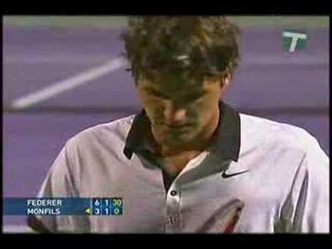 Miami 08 Rd2 Roger Federer vs Gael Monfils