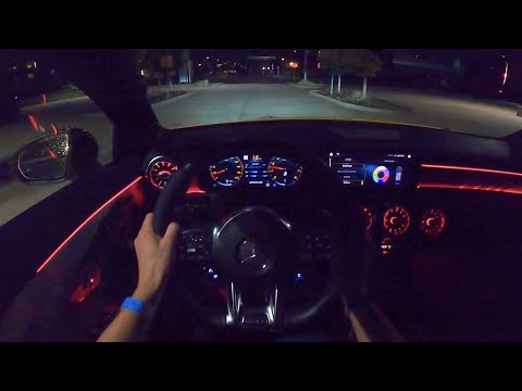 2021 Mercedes-AMG CLA45 4Matic+ - POV Night Drive (Binaural Audio)