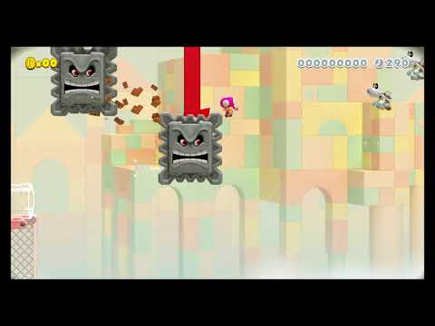 Super Mario Maker 2 - Thwomp's Travels 01 - ID   PYR-9NY-RPF