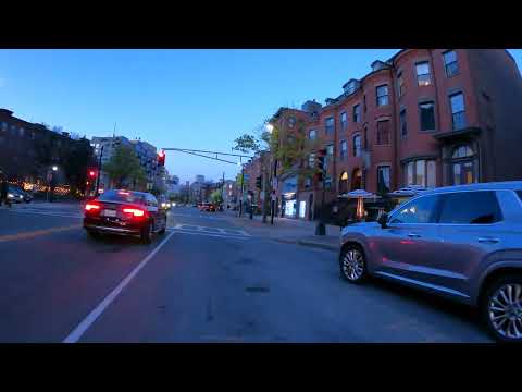 Back Bay to South End Ride via Dartmouth Street Boston Massachusetts.