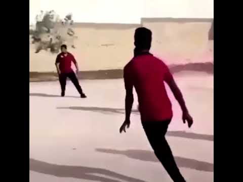 Kid runs into pole while playing soccer