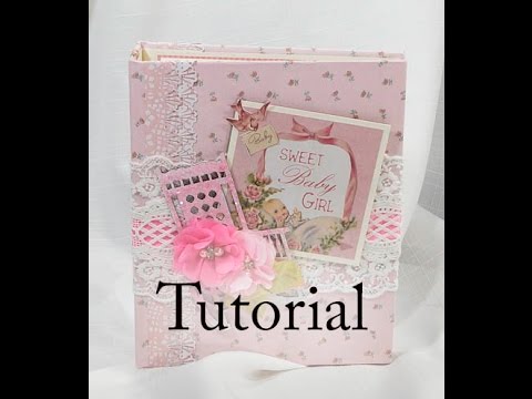 Baby Girl KaiserCraft Peek A Boo Scrapbook Mini Album Tutorial