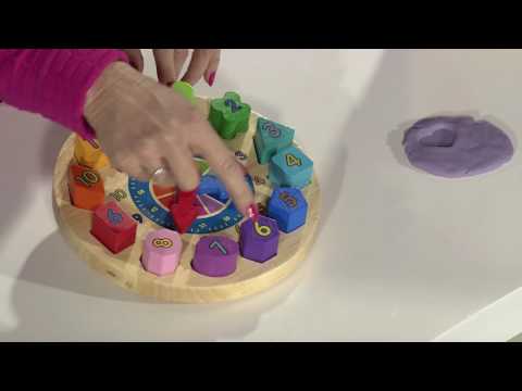 Viga Puzzle Clock for learning about shape, colour, number and time