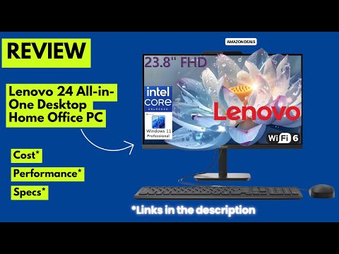 Lenovo IdeaCentre 24 23.8" All-in-One with Lifetime Office 365 for Web, 16GB DDR4 RAM, 1TB PCIe SSD, Intel N100 Processor, FHD AIO Desktop Computer, WiFi 6, Bluetooth, Jet Black, Win 11 Home video review thumbnail