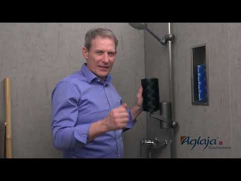 Presentation of Aglaja shower systems: from idea to  finished product - the massaging shower brush