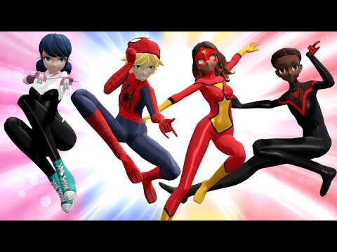 🐞🕷️Miraculous Into The Spiderverse🕷️🐞 Spider-Man Transformations [FANMADE]