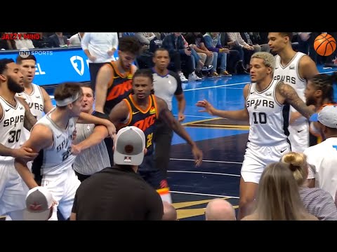 Jeremy Sochan NBA San Antonio Spurs - Oklahoma City Thunder (87-123) Full Highlights Flagrant foul