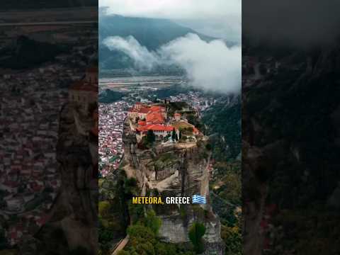 Meteora: Monasteries on Giant Rocks! 🇬🇷😍  #greece #travel #mateora