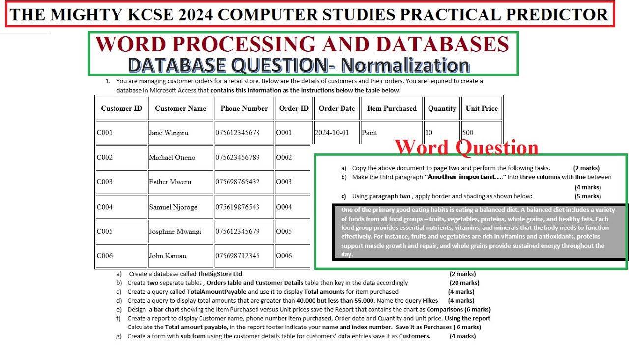 KCSE 2024 | Predictor Practical | Microsoft Access and Microsoft Word | All it takes to pass KCSE