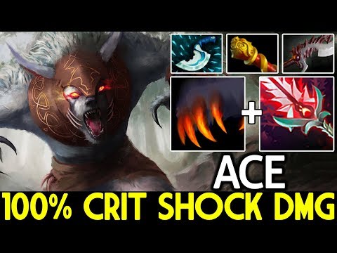 ACE [Ursa] WTF 100% Crit Shock Damage 23 Kills Cancer Game 7.21 Dota 2
