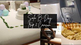 SOLO TRIP TO CANCUN PT 1| B-DAY TRIP | ROOM TOUR, UNPACKING & TRYING AMAZON HOTEL SAFETY| RUTH NANDA